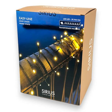 Se Easy-Line 600 LED lys i varm hvid på 59,9 meter samt 5 meter ekstra ledning - Lyskæder > Lyskæder udendørs > Sirius Easy-line - SIRIUS - Spotshop ✔ Kæmpe udvalg i SIRIUS ✔ Hurtig levering: 1 - 2 Hverdage samt billig fragt - Varenummer: SPSH-SIR46415 og barcode / Ean: &